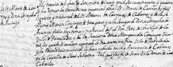 Casament de Martí i Josepa