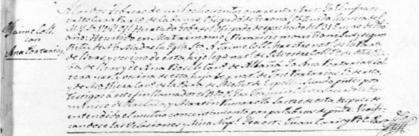 Casament de Jaume Coll